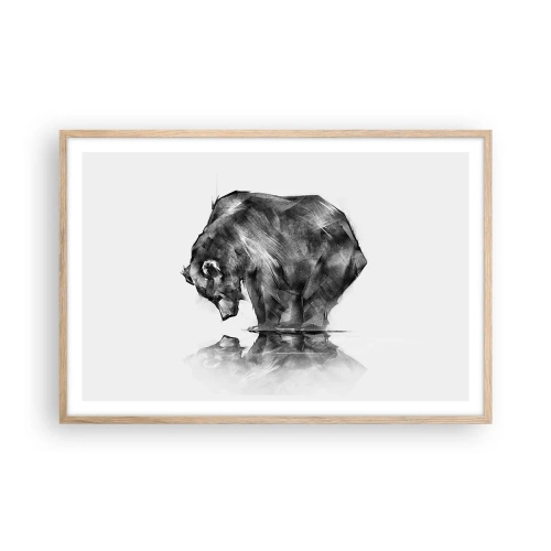 Poster in cornice rovere chiaro - Fa piacere vedere chi ci è caro - 91x61 cm