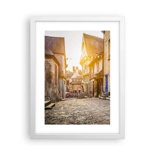 Poster in cornice bianca - Lo spirito bianco della cittadina - 30x40 cm