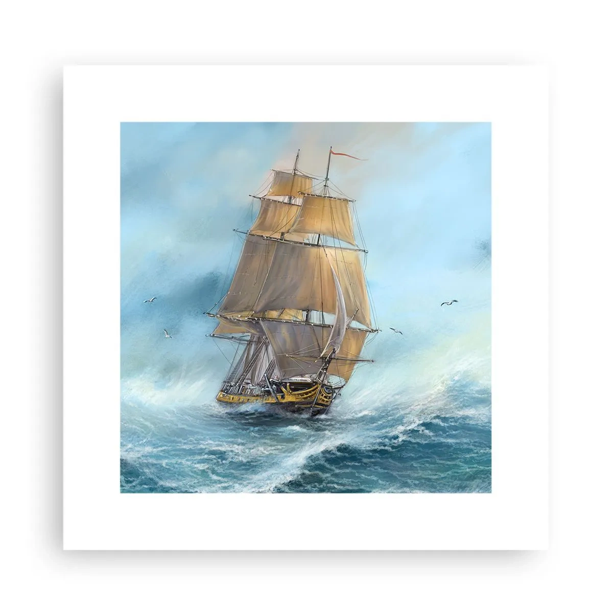 Poster - Frangendo i flutti - 30x30 cm