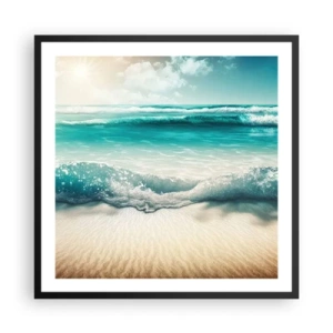 Poster in cornice nera - La calma dell'oceano - 60x60 cm