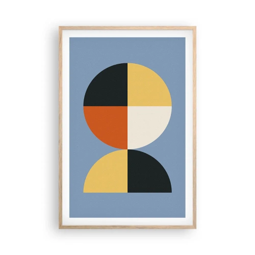 Poster in cornice rovere chiaro - Guarda e conta - 61x91 cm