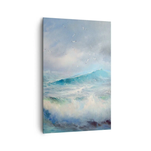 Quadro su tela - Stampe su Tela - Onde violente sull'oceano - 80x120cm - Il turbine ululò di trionfo... - Decorazione murale moderna per soggiorno e camera da letto ARTTOR