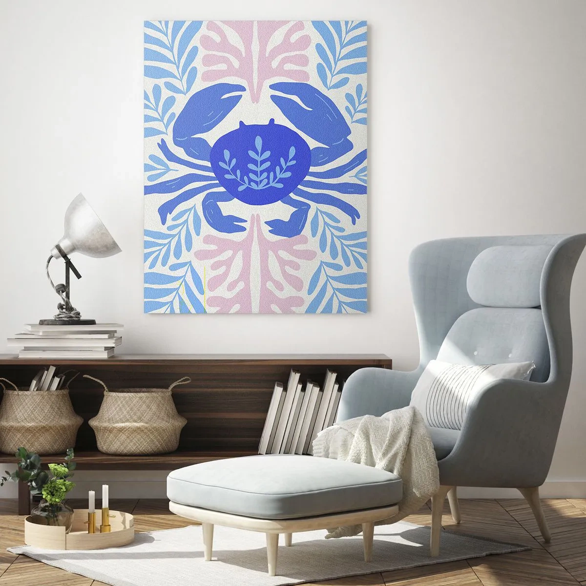 Quadro su vetro - Come un fiore del mare - 80x120 cm