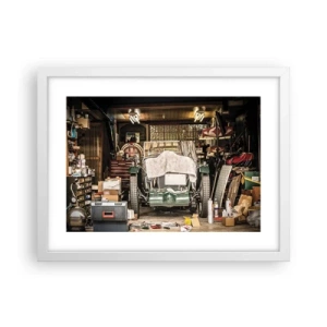 Poster in cornice bianca - Ritorno al passato - 40x30 cm