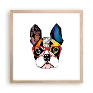 Poster in cornice rovere chiaro - Intellettuale - 40x40 cm