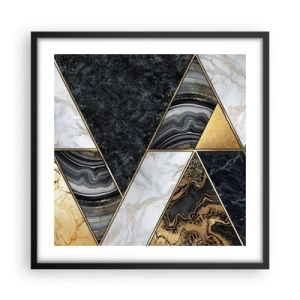 Poster in cornice nera - Pietra su pietra - 50x50 cm