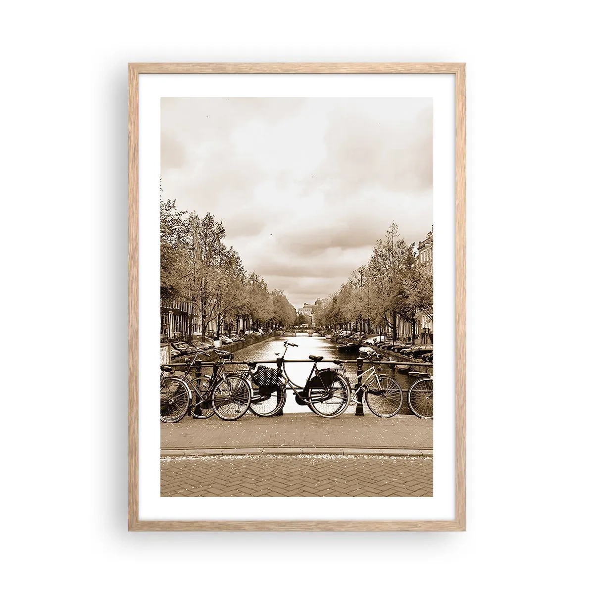 Poster in cornice rovere chiaro - Atmosfera olandese - 50x70 cm