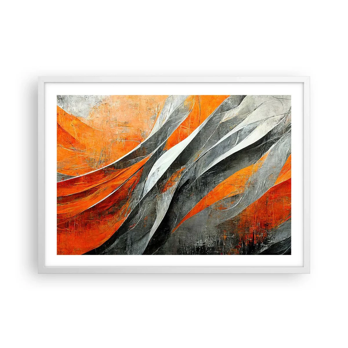 Poster in cornice bianca - Caldo e freddo - 70x50 cm