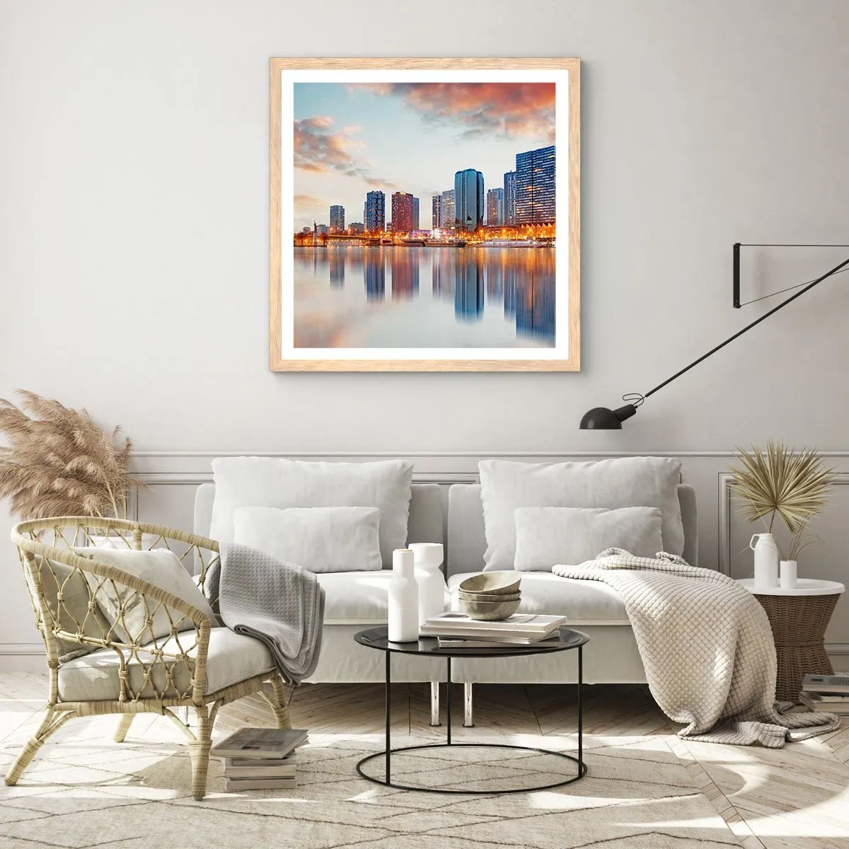 Poster in cornice rovere chiaro - La pace monumentale di Parigi - 50x50 cm