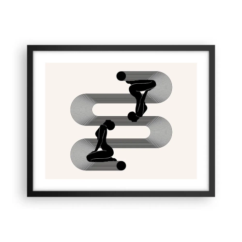 Poster in cornice nera - Simmetria sensuale - 50x40 cm