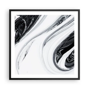 Poster in cornice nera - L'unione degli opposti - 60x60 cm