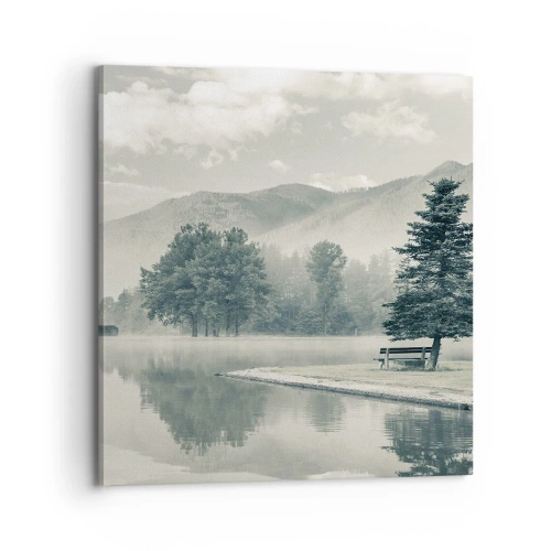 Quadro su tela - Stampe su Tela - Il lago dorme ancora - 70x70 cm