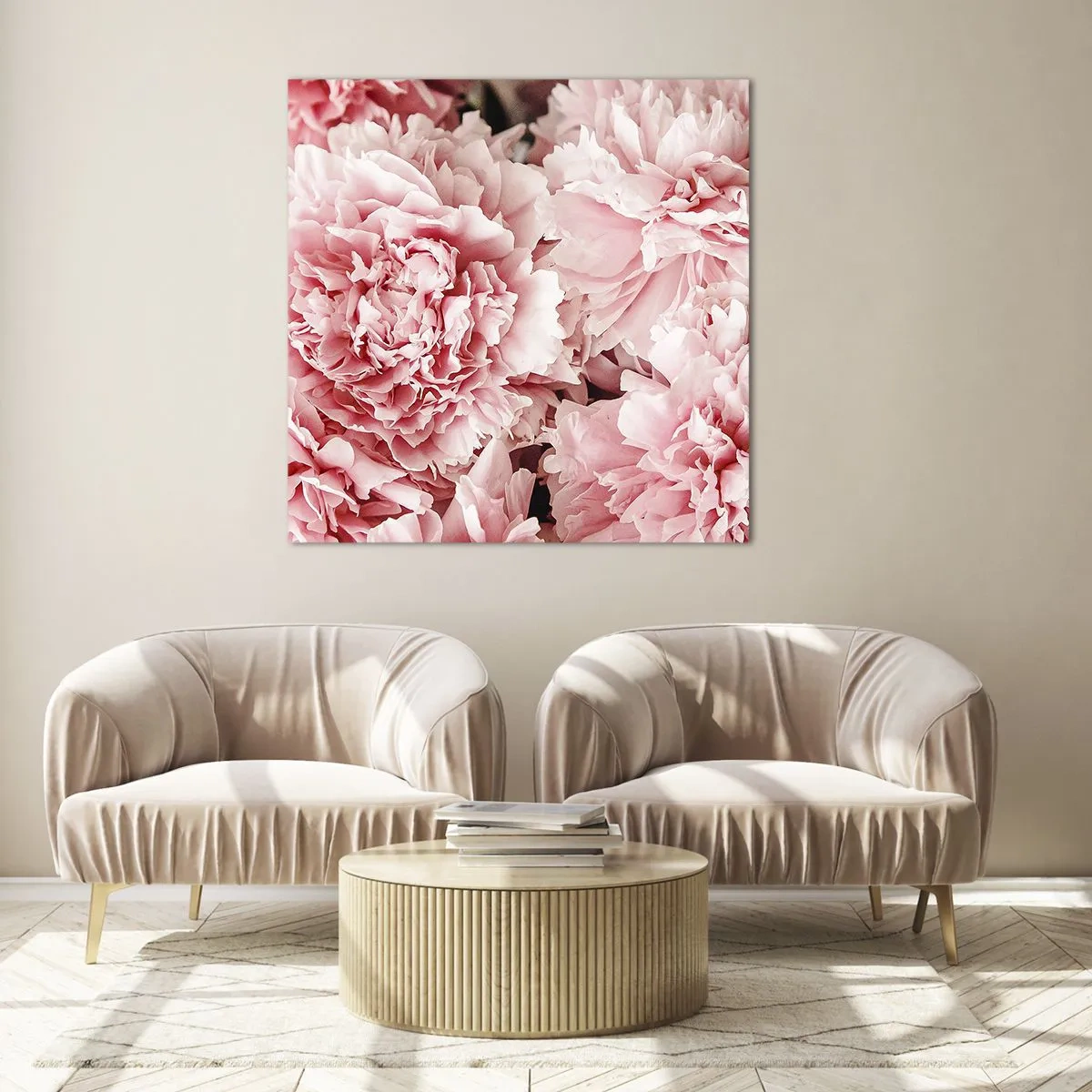 Quadro su vetro - Sogno rosa - 30x30 cm