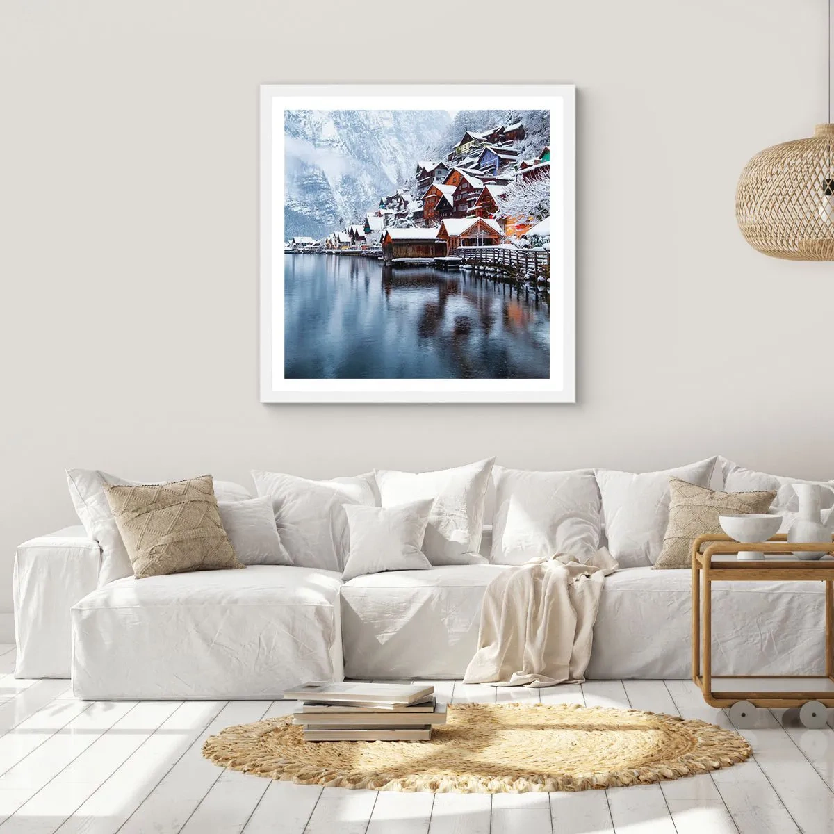 Poster in cornice bianca - Decorazione invernale - 40x40 cm