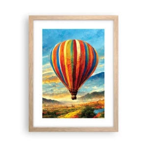 Poster in cornice rovere chiaro - Nel silenzio si vede meglio - 30x40 cm