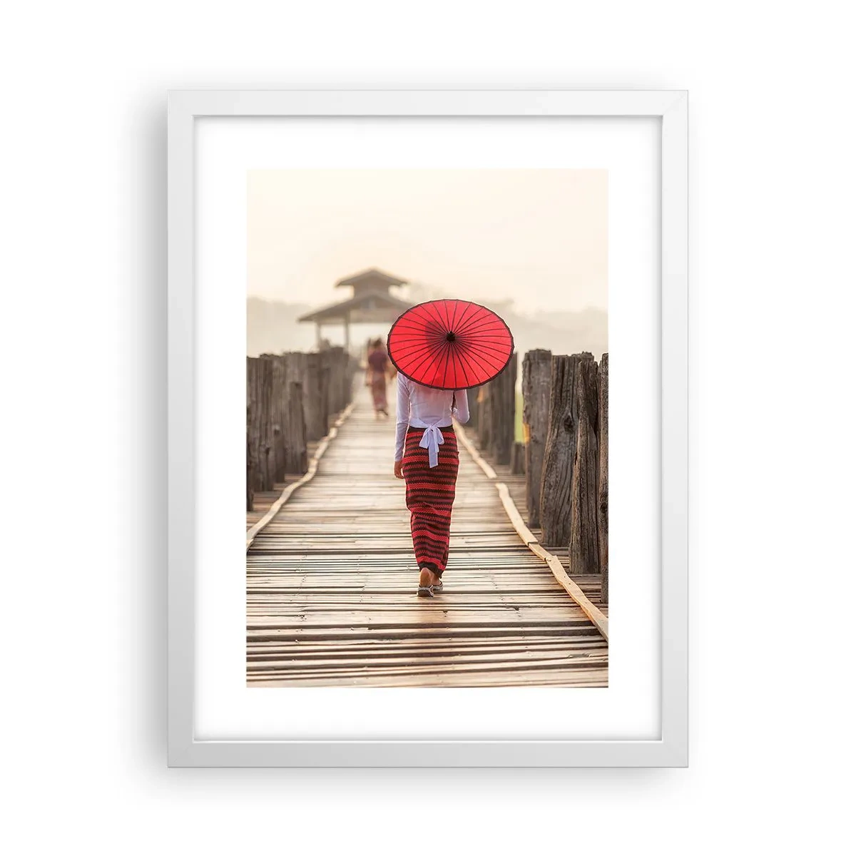 Poster in cornice bianca - Sul vecchio ponte - 30x40 cm