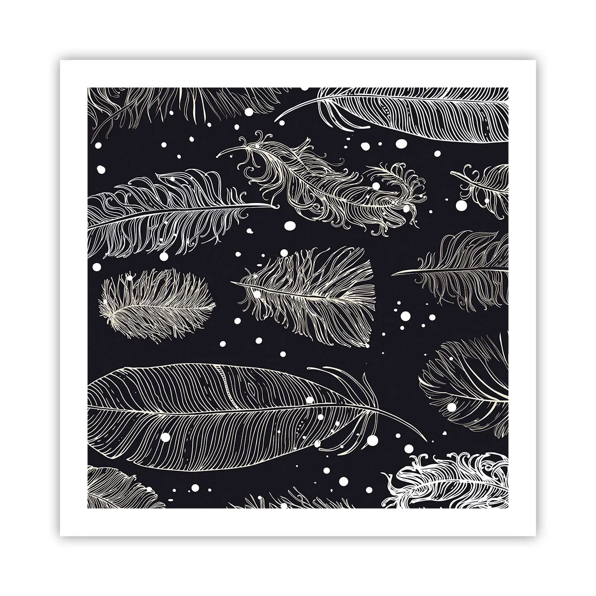 Poster - Pizzo piumato - 60x60 cm
