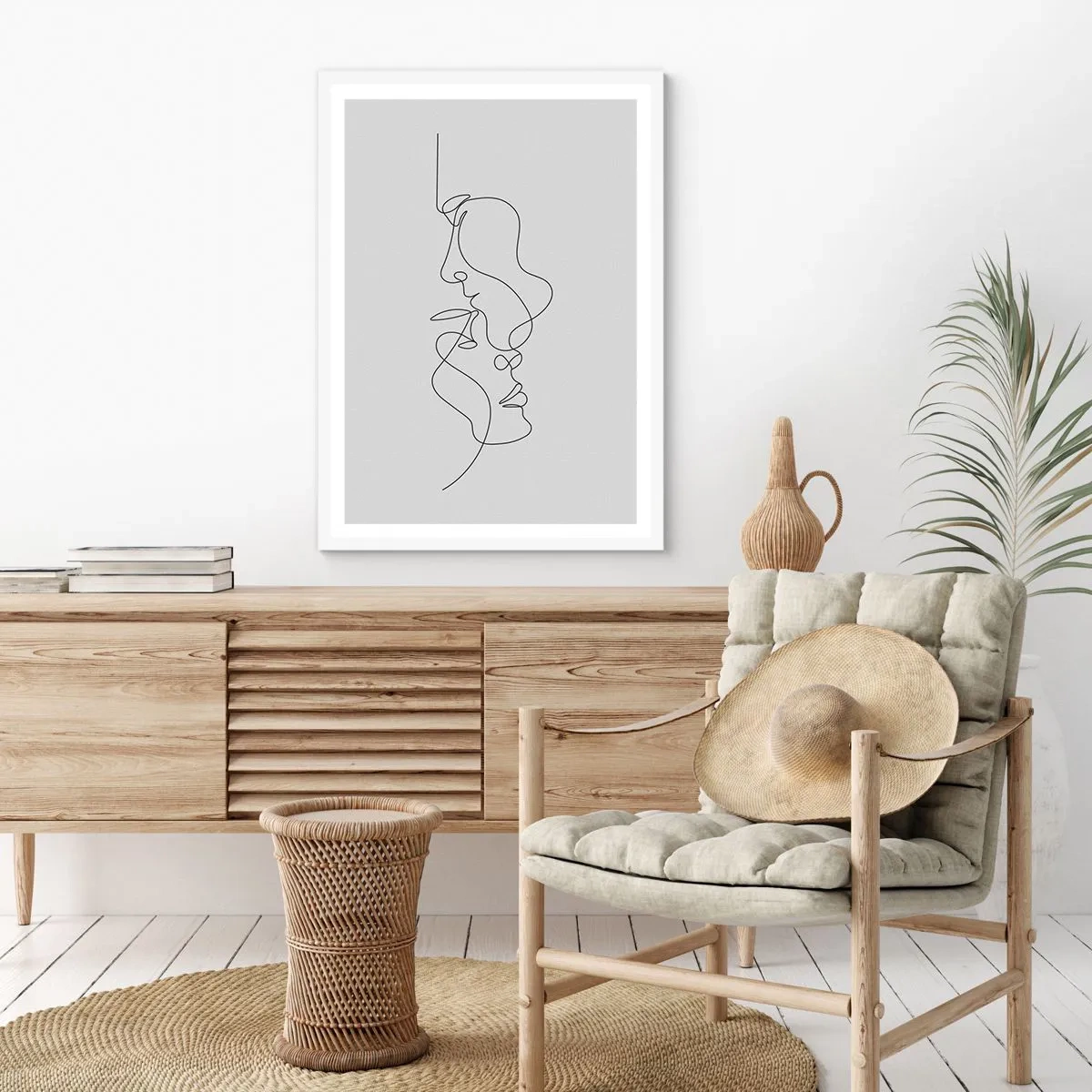 Poster in cornice bianca - Il calore dei desideri malinconici - 40x50 cm