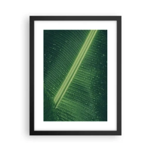 Poster in cornice nera - La struttura del verde - 30x40 cm