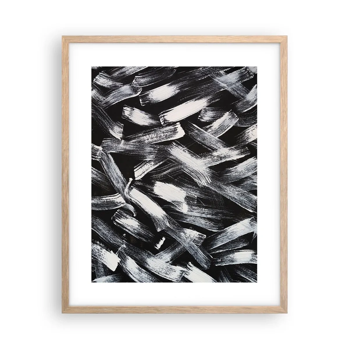 Poster in cornice rovere chiaro - Astrazione in spirito industriale - 40x50 cm