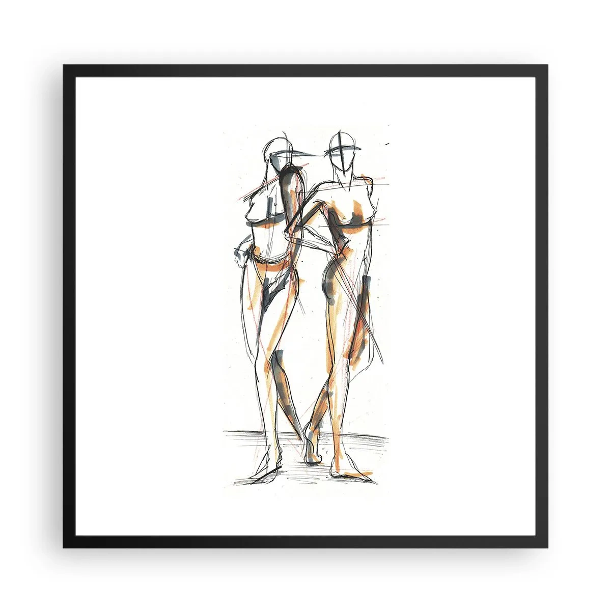 Poster in cornice nera - Studio di armonia - 60x60 cm
