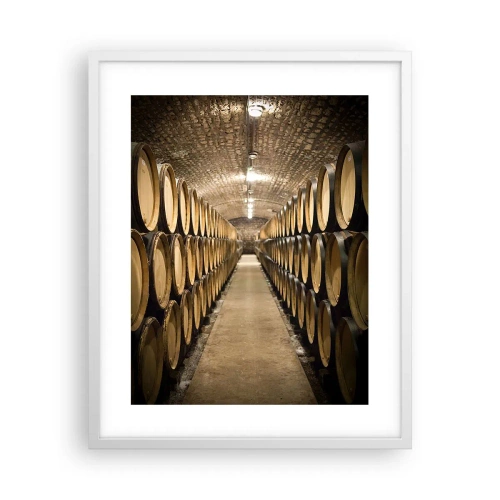 Poster in cornice bianca - Nella cantina in mattoni - 40x50 cm