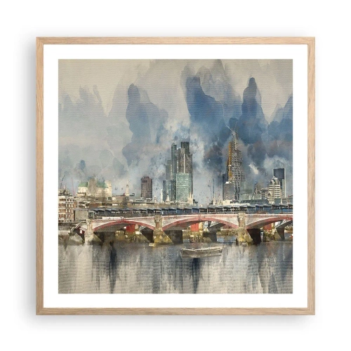 Poster in cornice rovere chiaro - Londra in tutta la sua bellezza - 60x60 cm