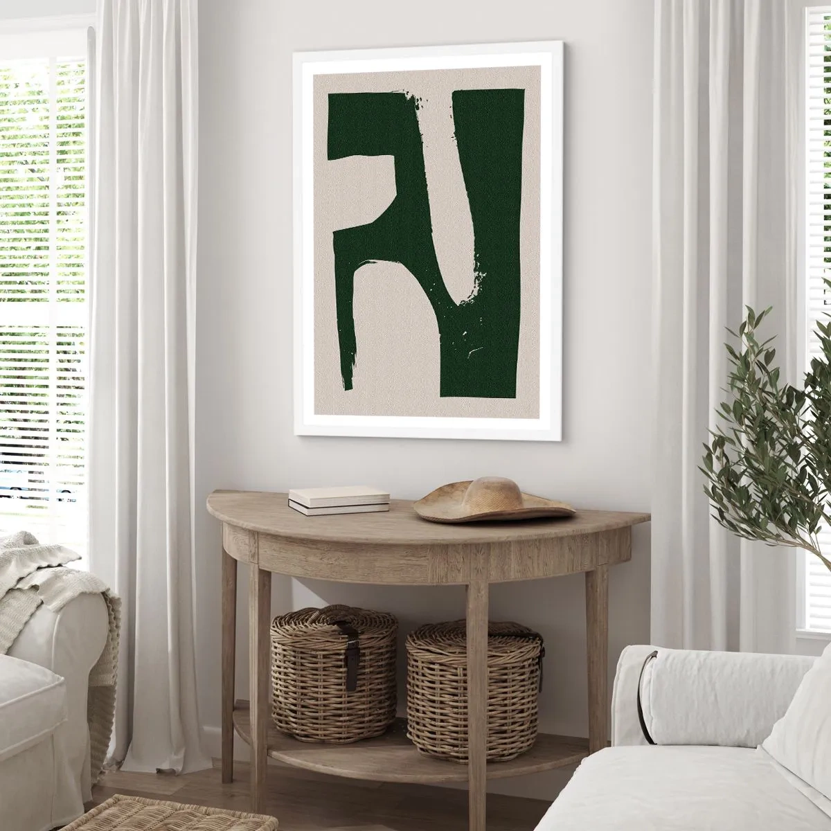 Poster in cornice bianca - Golfi di bianco - 70x100 cm