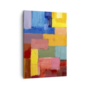 Quadro su tela - Stampe su Tela - Rettangoli astratti colorati in diverse tonalità - 50x70cm - Ognuno diverso, tutti colorati - Decorazione murale moderna per soggiorno e camera da letto ARTTOR