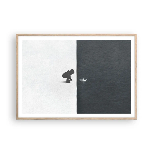 Poster in cornice rovere chiaro - La grande spedizione - 100x70 cm