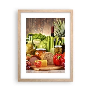Poster in cornice rovere chiaro - Affumicati, arrostiti, marinati - 30x40 cm