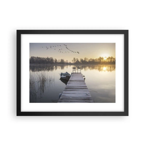 Poster in cornice nera - Tornerò un giorno - 40x30 cm