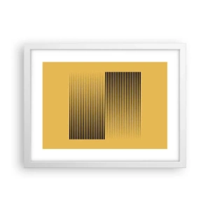 Poster in cornice bianca - La quadratura degli opposti - 40x30 cm