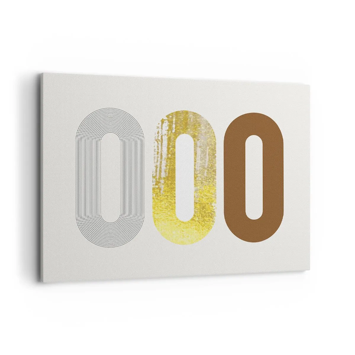 Quadro su tela - Stampe su Tela - Motivo astratto di tre forme geometriche - 100x70cm - Ohh! - Decorazione murale moderna per soggiorno e camera da letto ARTTOR