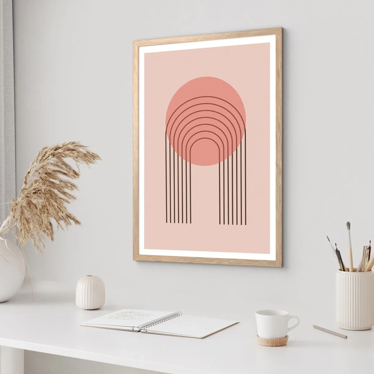 Poster in cornice rovere chiaro - Attrazione irresistibile - 40x50 cm