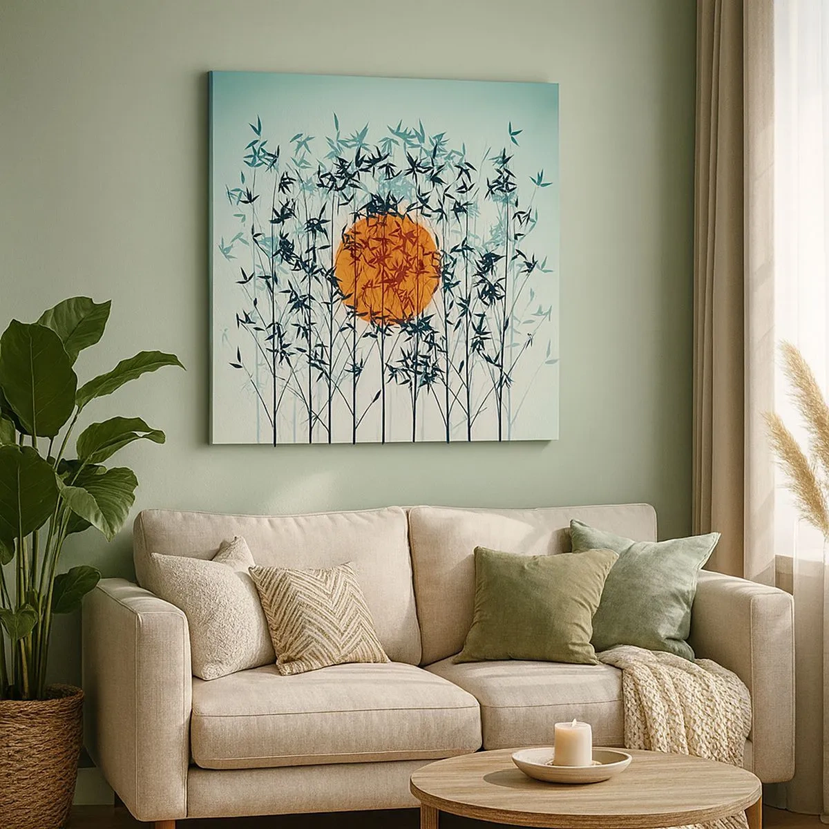 Quadro su tela - Stampe su Tela - Sole giapponese - 30x30 cm