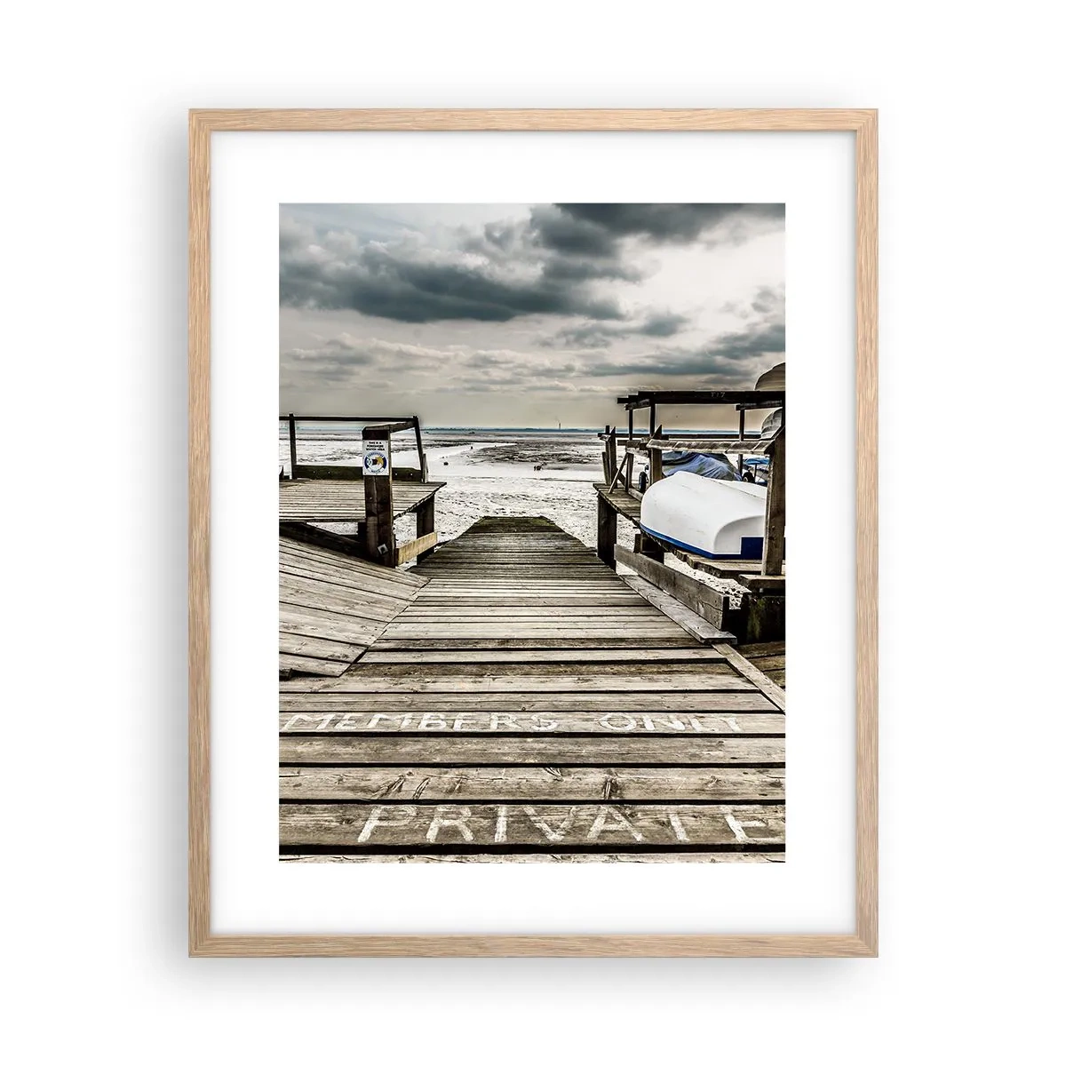 Poster in cornice rovere chiaro - La spiaggia del nord - 40x50 cm