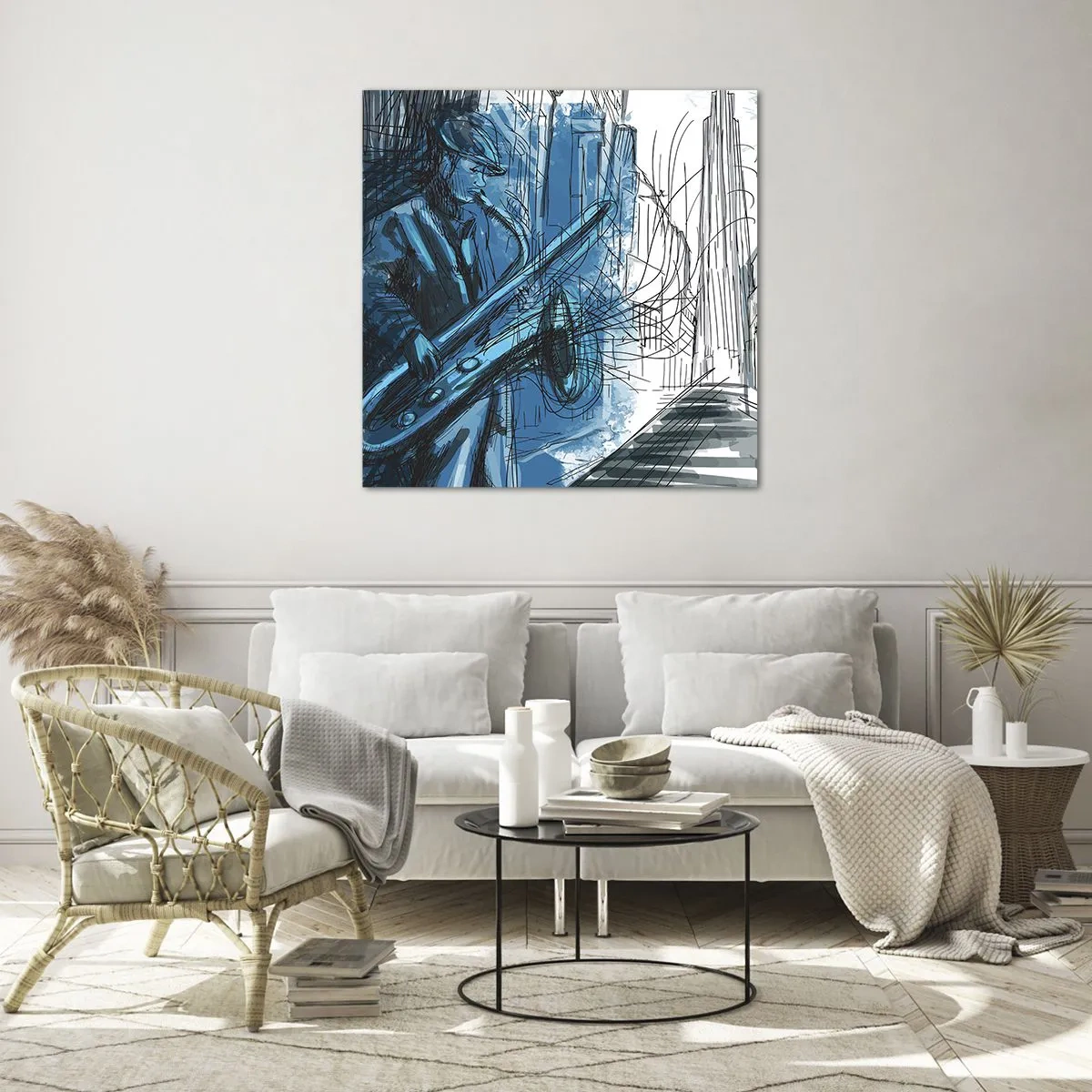 Quadro su vetro - Rapsodia urbana - 30x30 cm