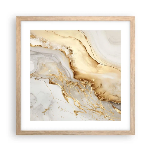 Poster in cornice rovere chiaro - Astrazione: bellezza e bontà - 40x40 cm
