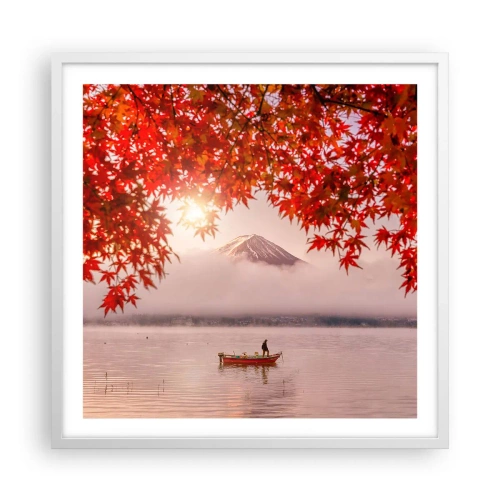 Poster in cornice bianca - Nell'atmosfera del Giappone - 60x60 cm