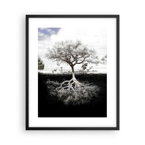 Poster in cornice nera - La scoperta della natura del mondo - 40x50 cm