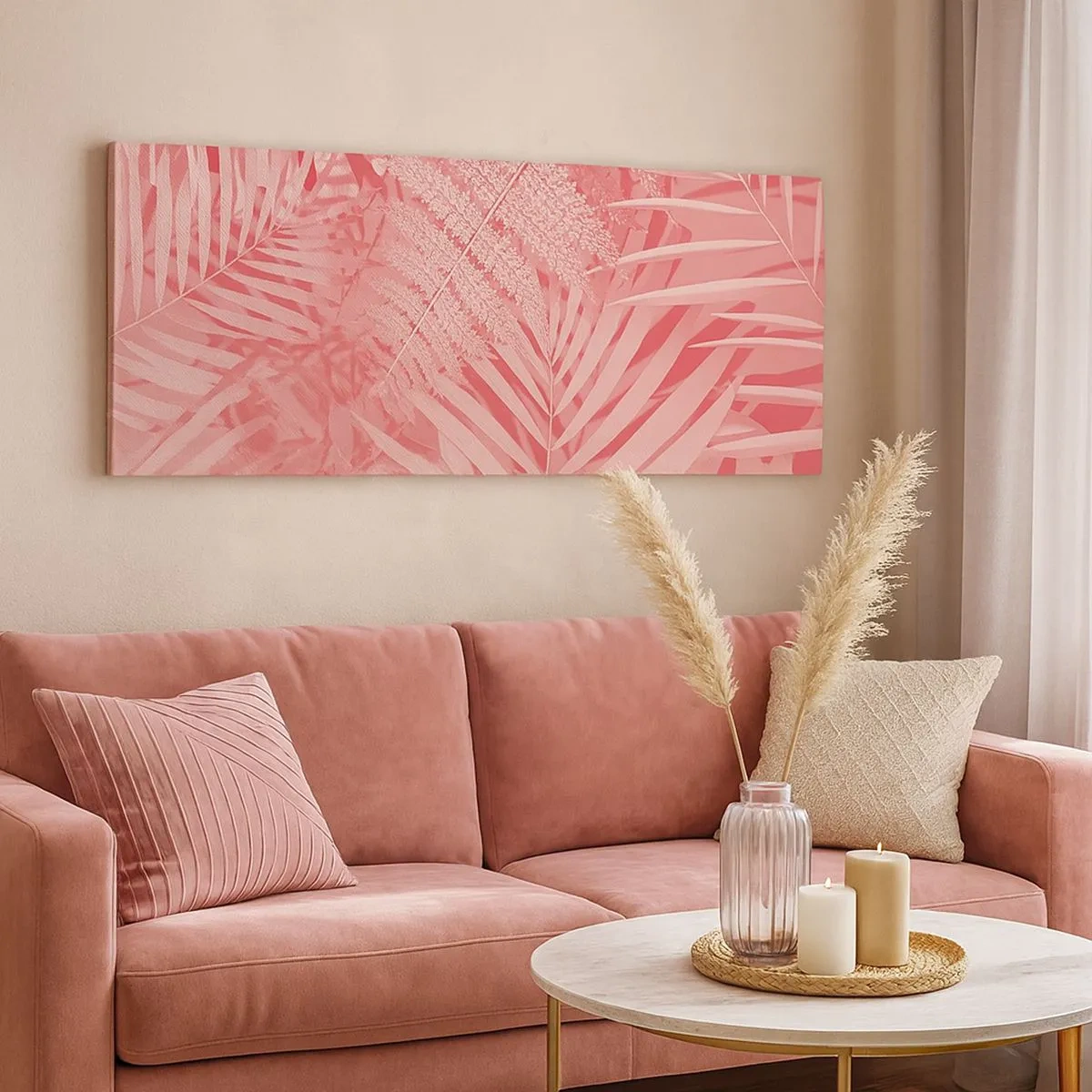 Quadro su tela - Stampe su Tela - Concetto rosa - 100x40 cm