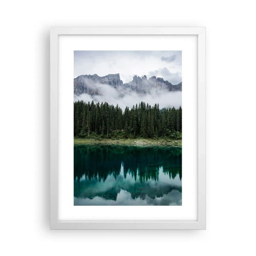 Poster in cornice bianca - Silenzio, non svegliamo l'acqua che dorme... - 30x40 cm