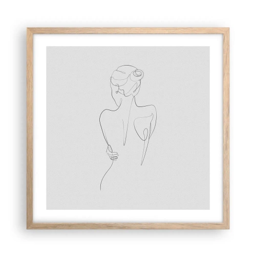 Poster in cornice rovere chiaro - La musica del corpo - 50x50 cm