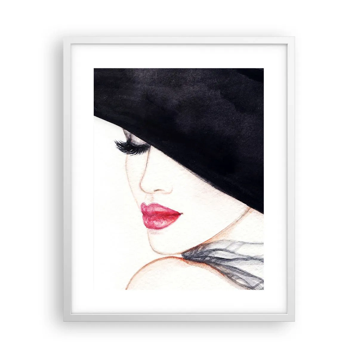 Poster in cornice bianca - Eleganza e sensualità - 40x50 cm