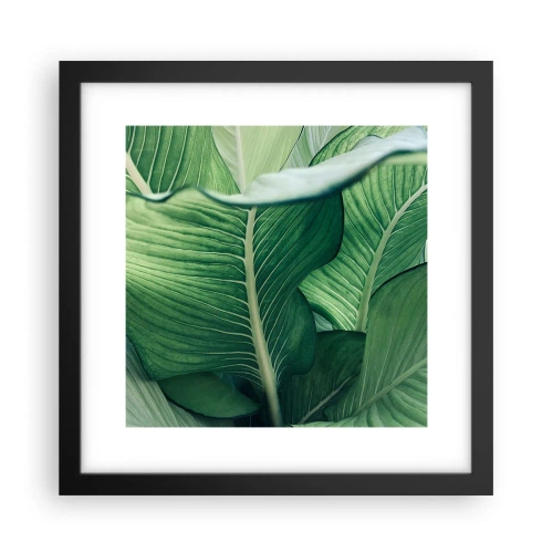 Poster in cornice nera - Una vita intensamente verde - 30x30 cm