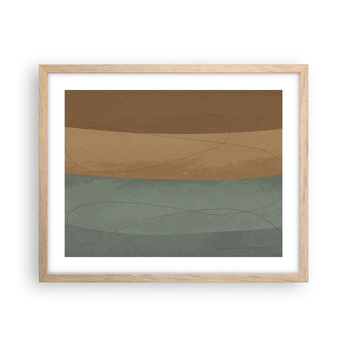 Poster in cornice rovere chiaro - Composizione orizzontale - 50x40 cm