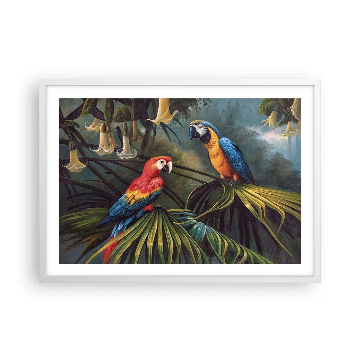 Poster in cornice bianca - Romanticità ai tropici - 70x50 cm
