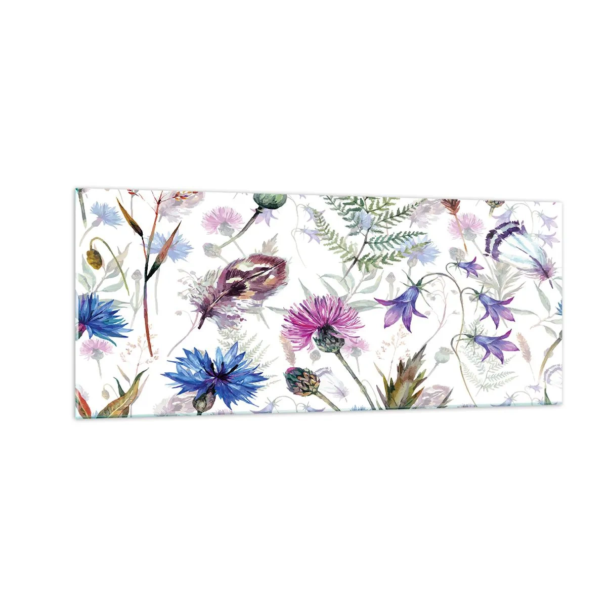 Quadro su vetro - Erbario polacco - 100x40 cm
