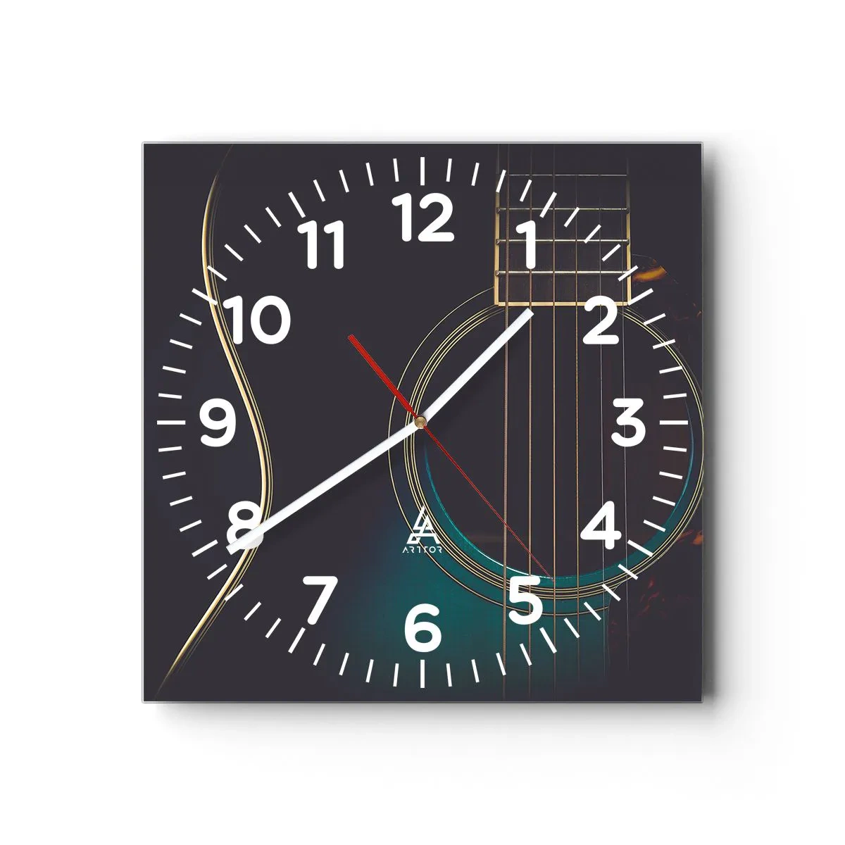 Orologio da parete - Orologio in Vetro - L'attimo prima del suono - 40x40 cm